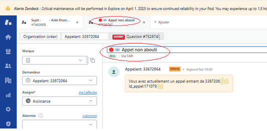 Flagguer ticket avec adresse e-mail vide
